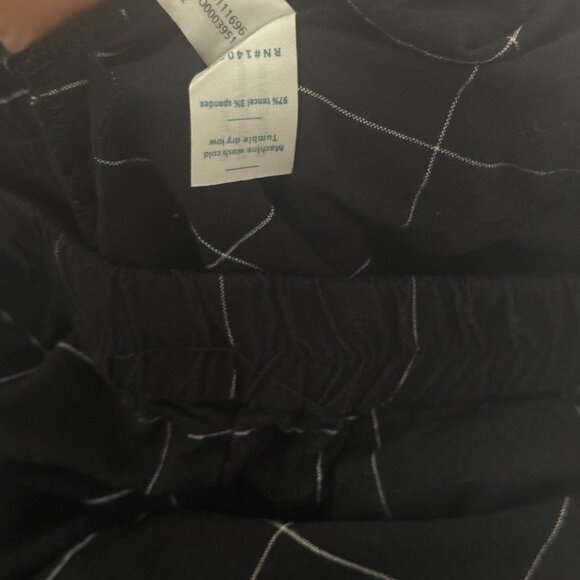 Marine Layer Womens Black & White Grid Check Tapered Pants size Small - Picture 6 of 14